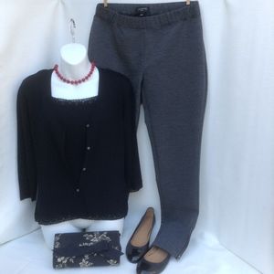 Talbots Women's Herringbone Slacks w/zipper ankle